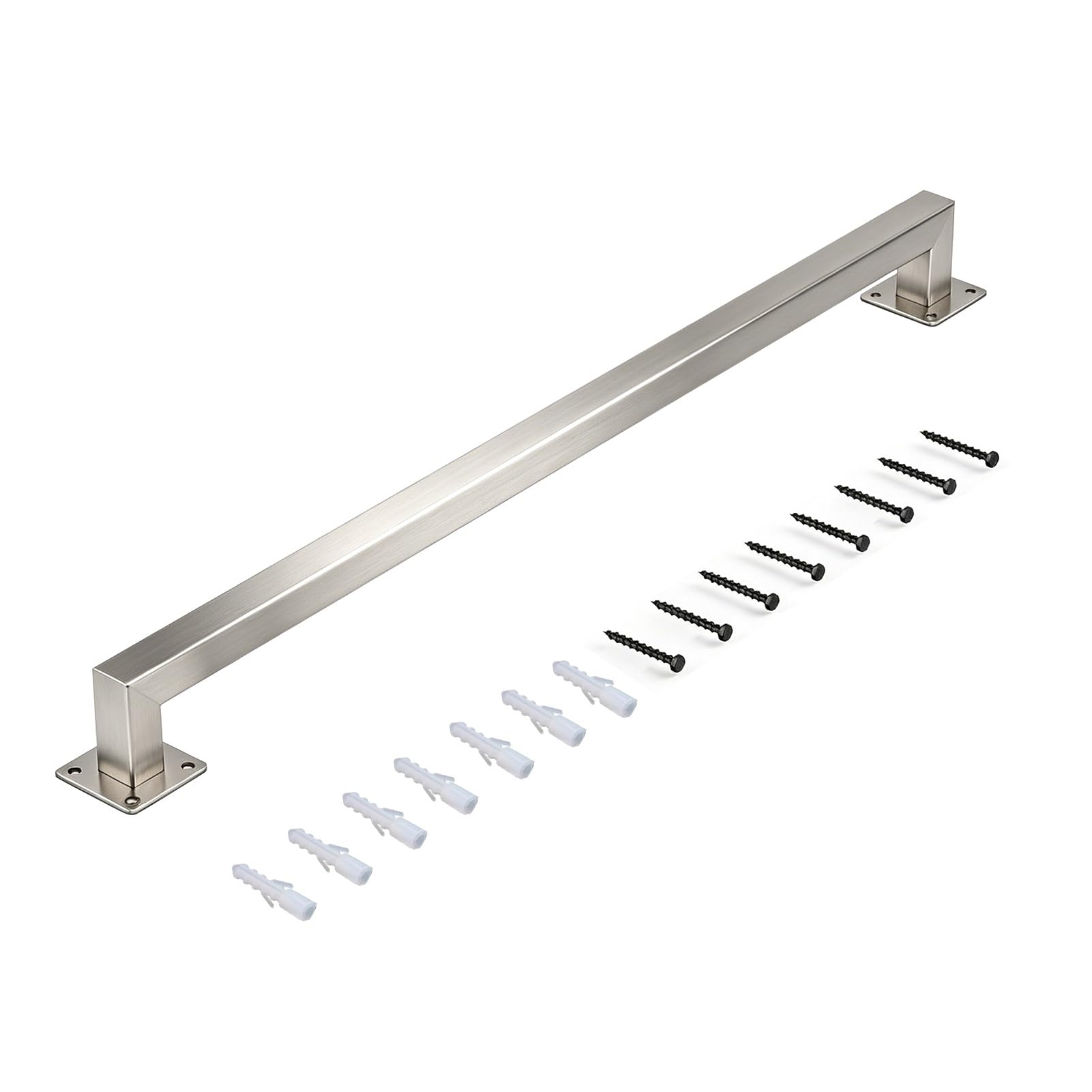 Drsyffsup 60cm 80cm 1m 120cm 2.5m Stainless Steel Handrails for Stairs, Safety Wall Mounted Hand Railing, Banister Rails Support Kit for Outdoor/Indoor Stairs, Loft, Porch, Garage & Deck(11ft/3.3m)