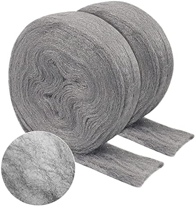 60F Steel Wool Fill Fabric, Coarse Wire Hardware Cloth DIY Kit, Gap Blocker Keep Animals Away from Holes, Wall, Kitchen, Garden, Pipeline in Garage