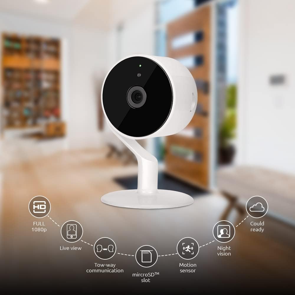 NEXXT Indoor Smart Camera with feature callouts