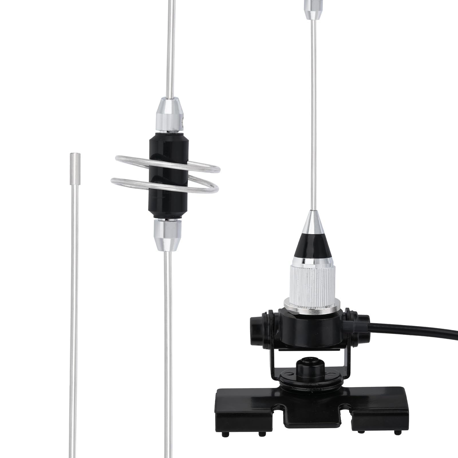 Bingfu ​​Antenna VHF UHF Veicolare Auto Radio Mobile Doppia Banda 144/430 MHz, 39 cm, Supporto a Staffa, Connettore PL259 e Cavo 5 m per Ricetrasmittente e Dispositivo di Comunicazione Amatoriale