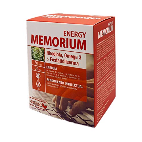 Dietmed | Memorium Energy - 60 Cápsulas | Rodiola, Fosfatidilserina & Omega 3 + Vitaminas | 30 días