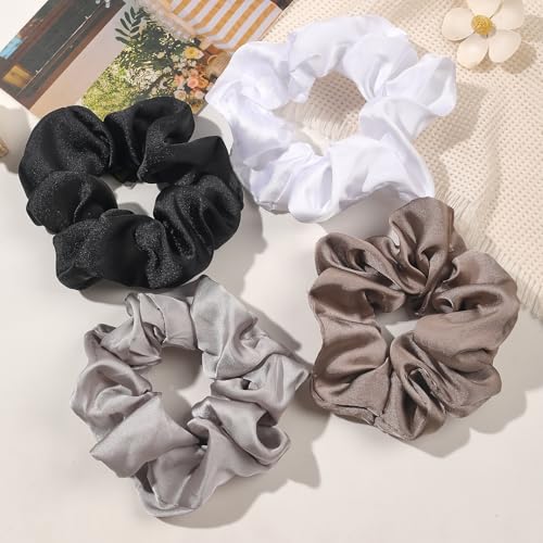 Image of Hair Scrunchies for Women - Hair Ties No Damage Both for Thick Hair or Thin Hair Curl Hair No Crease Scrunchies Ponytail Holder No Hurt Your Hair