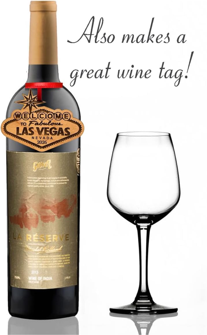 Las Vegas Christmas Ornament 2026 in Laser Cut Wood - Las Vegas Souvenirs and Gifts, Vegas Ornament - Comes in a Gift Box - Image 7