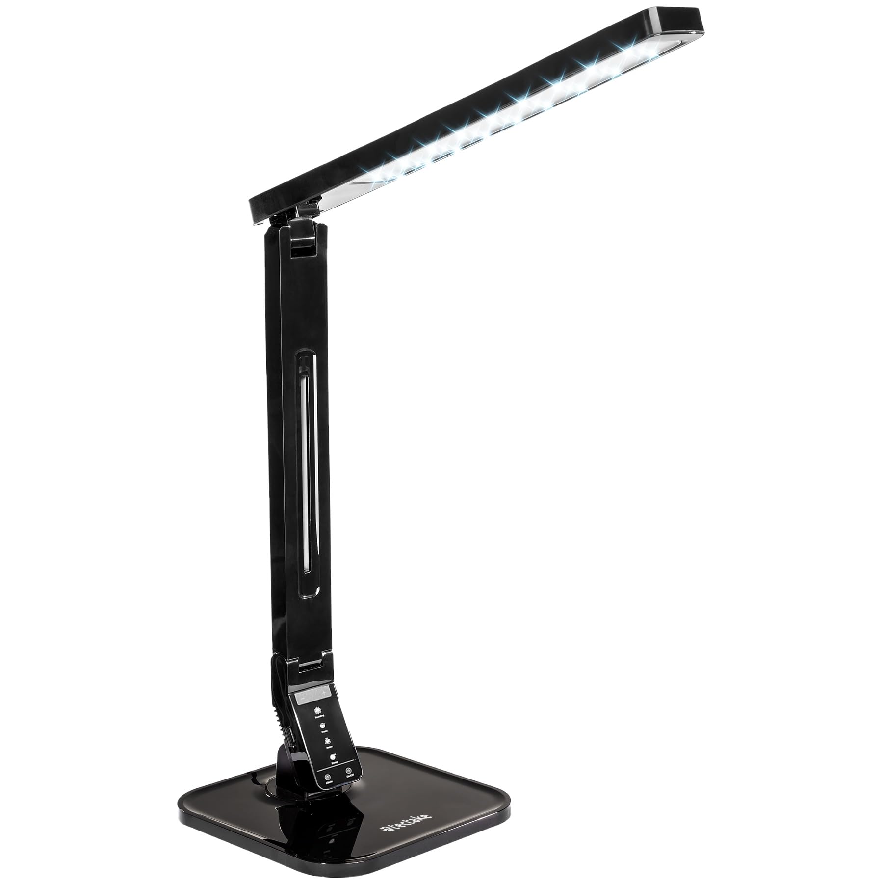 TecTake 14 W Lampada da tavolo luci a LED ufficio scrivania pieghevole casa - disponibile in diversi colori - (Nero (No. 401449))