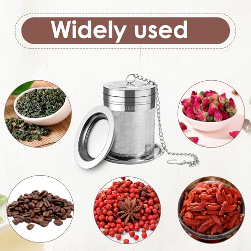 Image of BendJoy Tea Infuser Stainless Steel with Tray, Easy Clean Green Tea Infuser for Mugs & Teapots, Tea Strainer Infuser for Loose Leaf and Herbal Tea