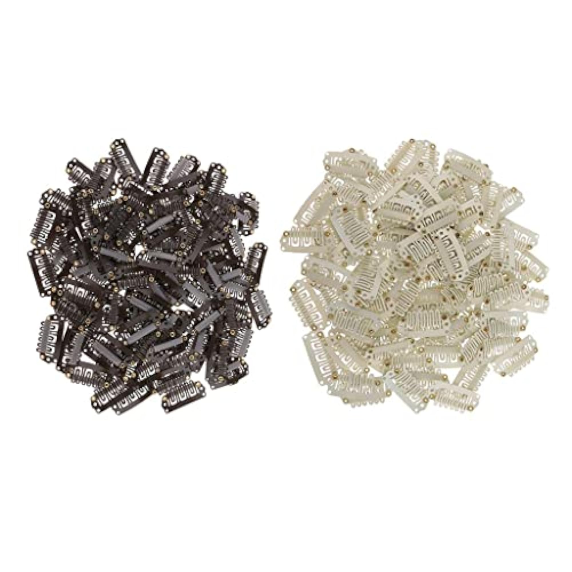 Metal Snap Clips for Hair Extensions, 200pcs Set
