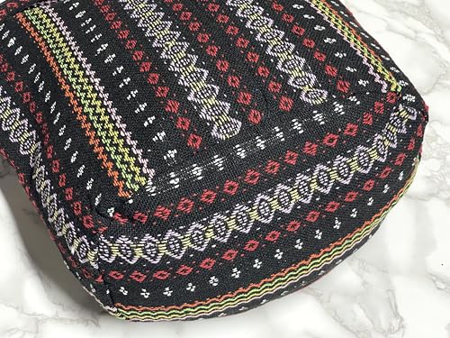 Image of Woven Hippie Crossbody - Hobo Sling Shoulder Bag - Thai Cotton Boho Messenger Purse - Medium