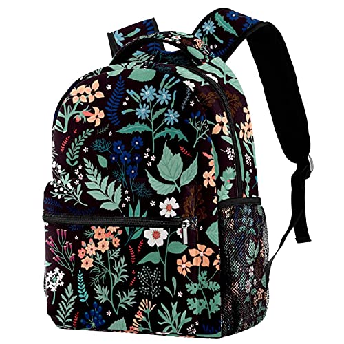 Sac à dos floral multicolore pour homme et femme portable - Grand format quotidien