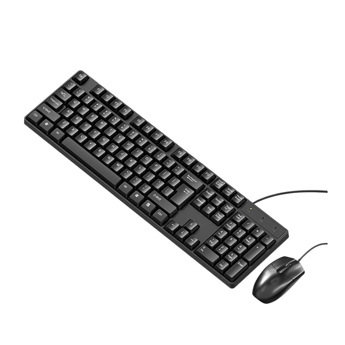 Kompaktowa Zestaw Klawiatury I Myszy Przewodowy Komputer Biurowy Notebook Zewnętrzna Gra Uniwersalna Dla Komputerowego(Black)