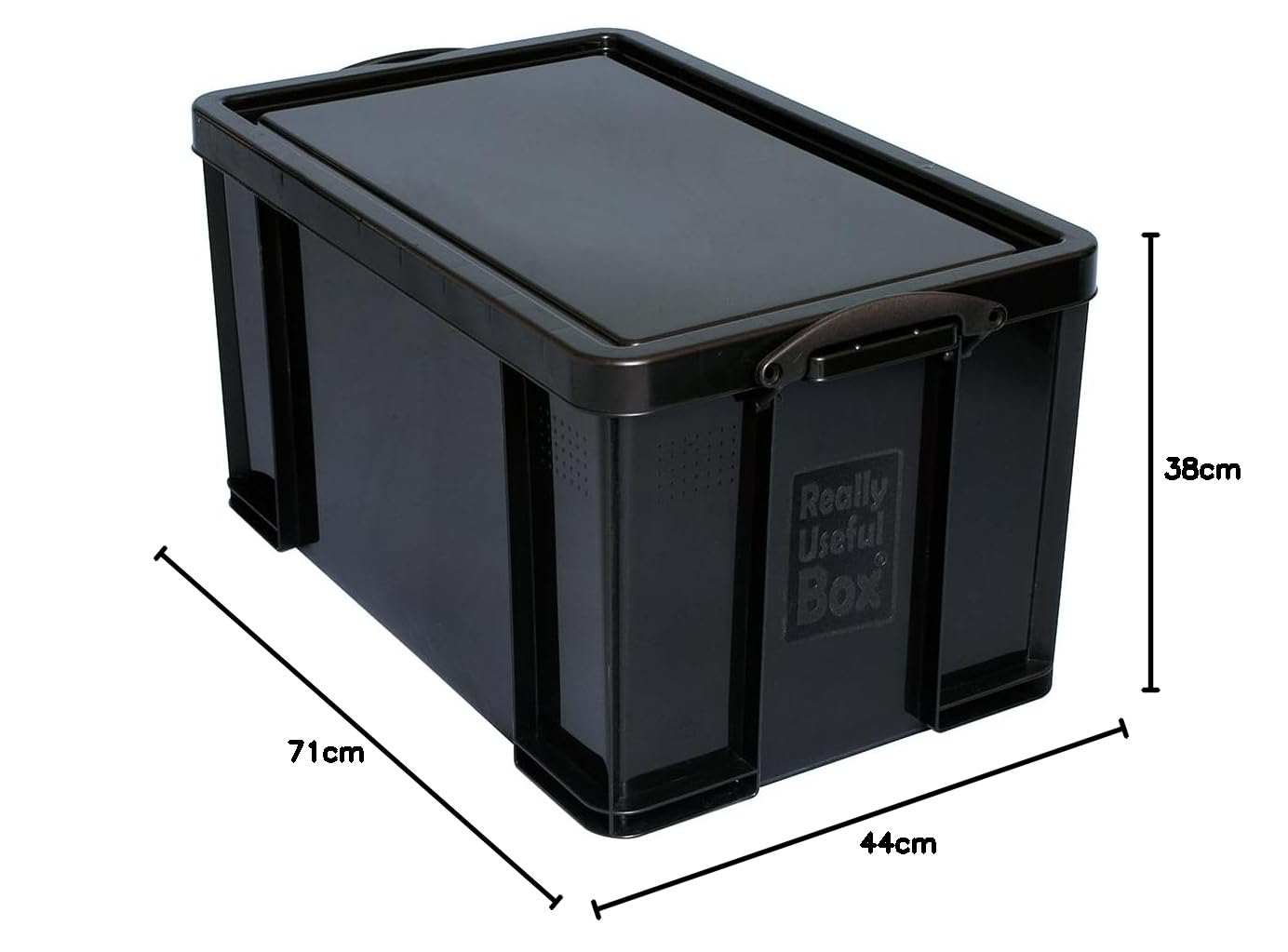 Really Useful - Scatola portaoggetti da 84 litri, colore: Nero