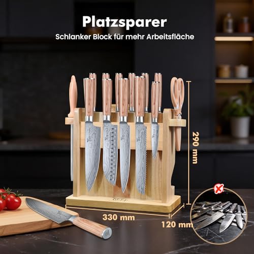 SYOKAMI 2026 Upgrade Messer-Set, 14-teiliges japanisches Küchenmesser-Set – Ansicht 2