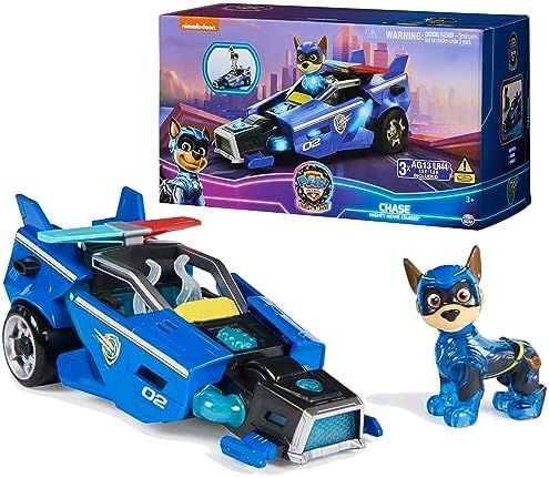 Image of Paw Patrol: The Mighty Movie, Toy Car with Chase Mighty Pups Action Figure, Lights and Sounds, Kids Toys for Boys & Girls 3+ (Pack of 6)