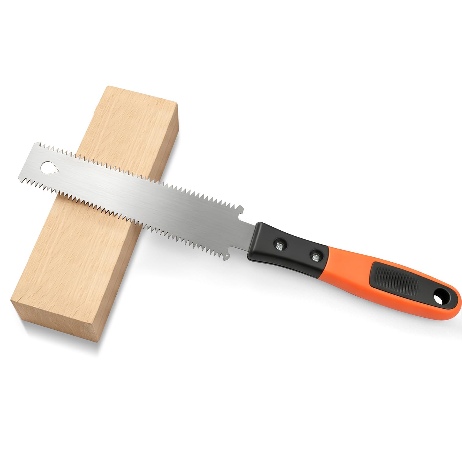 Sierra de Doble Filo, Sierra Japonesa, Filo 7/9TPI, con Antideslizante Mango, Hoja de Acero al Carbono, Corte Rápido Limpiopara Carpintería Trabajos Madera Cortar Maderas Bricolaje Hecho a Mano