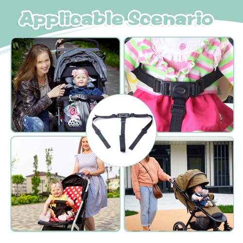 5 Punkt Gurt Sicherheitsgurt, Ersatz-Sicherheitsgurte für Baby Kinderwagen Hochstuhl, Hochstuhlgurte Verstellbare Wandelbare Gurte Multifunktional Kinderschutzgurt Buggy (3-Punkt)
