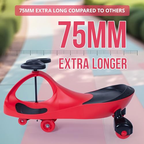 Image of LuvLap Sunshine Swing Car for Kids, Comfortable Seats & Durable, Smooth Wheels, Baby Car, Magic Toy, Push Ride On, 3+ Years, Birthday Gift for Baby Boys & Girls, Red & Black