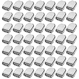 HEMOTON Hebillas para Cordones de Zapatos 100 Unidades Cierres Metálicos de Acero Inoxidable Plateado 06 CM Accesorios Prácticos para Zapatillas Deportivas y Uso Diario