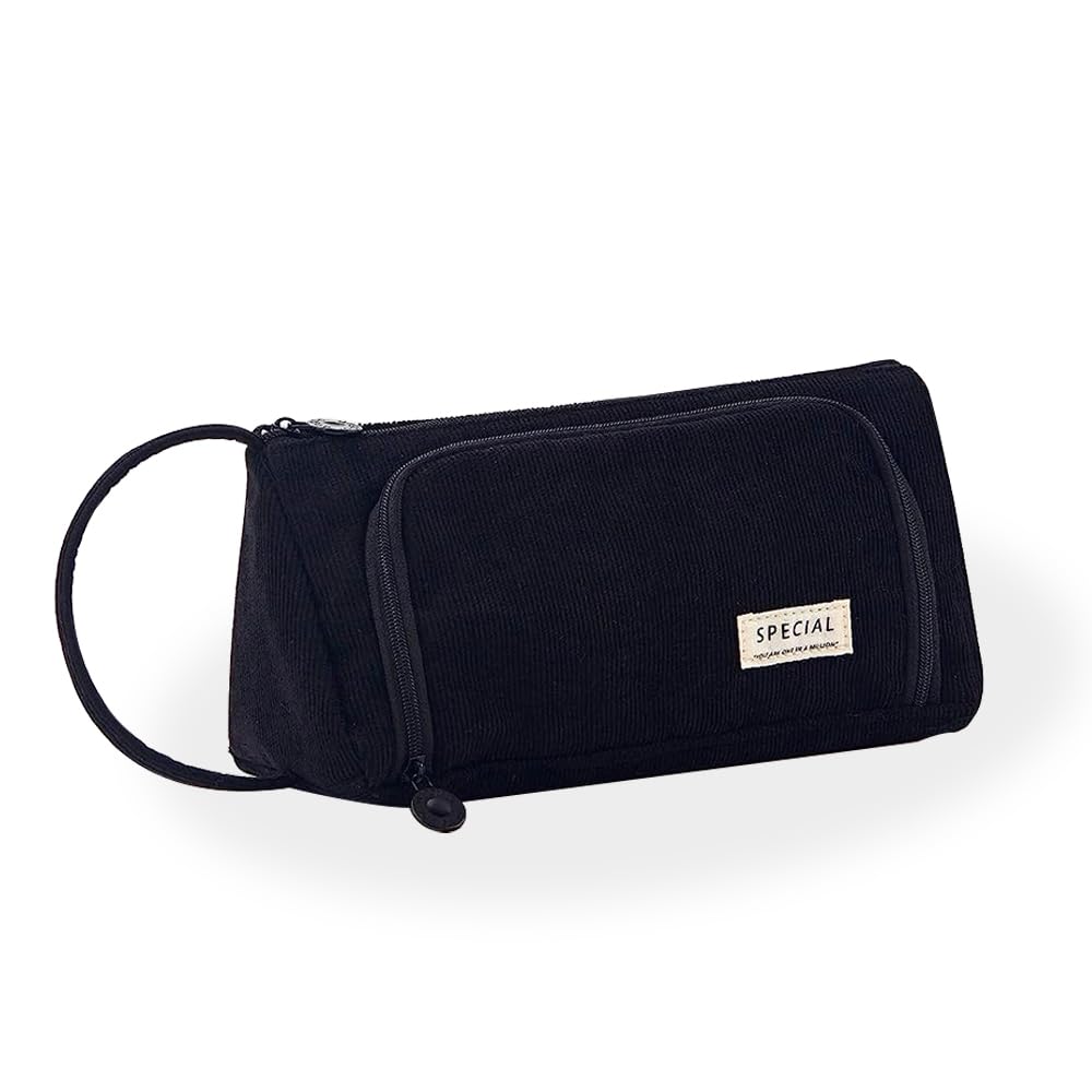 HIQE-FL Estuche De Lápices,Estuche De Lápices,Estuches Escolares De Gran Capacidad,Estuches Escolar Grande,Caja Case con Cremallera De Escolar (N)