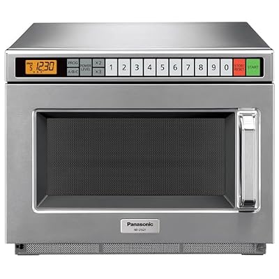 Panasonic PRO1 Commercial Microwave Oven, Heavy Duty, .6 cu ft 2100W, 5-Stage Cooking, LCD Display, Stainless Steel, Programmable, NSF & UL Approved - NE-21521