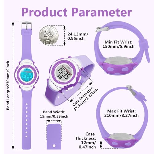 Image of Kids Digital Watch for Girls Boys,Children's Waterproof Colorful Light UP Outdoor Sport Watch with Stopwatch Alarm-Kids Gifts for Girls Boys