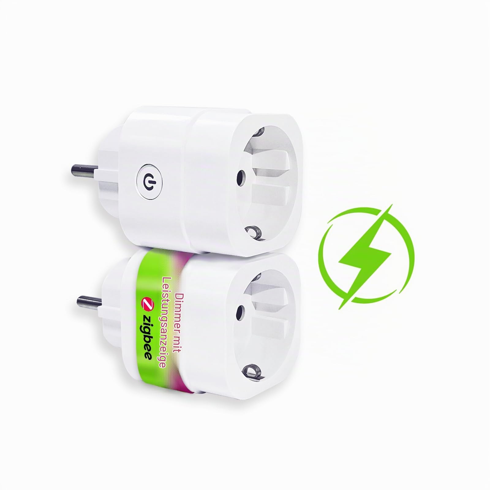 Zigbee Smart Dimmer-Stecker mit Energiemesser, Zeitplanfunktion, Überlastschutz