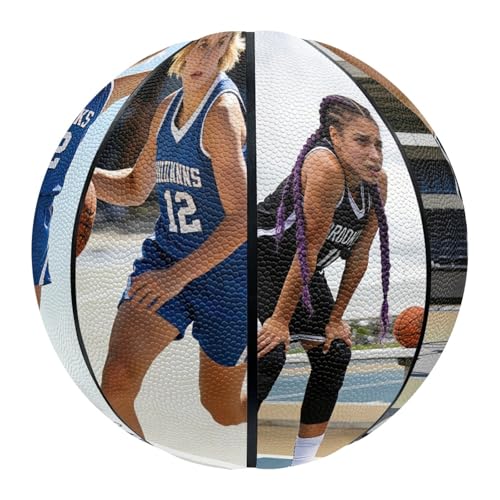 JQCZXIUS Custom Basketball with Personalized Photos Indoor & Outdoor Basketball Ideal for Senior Night Birthday Coach Size 5 & 7