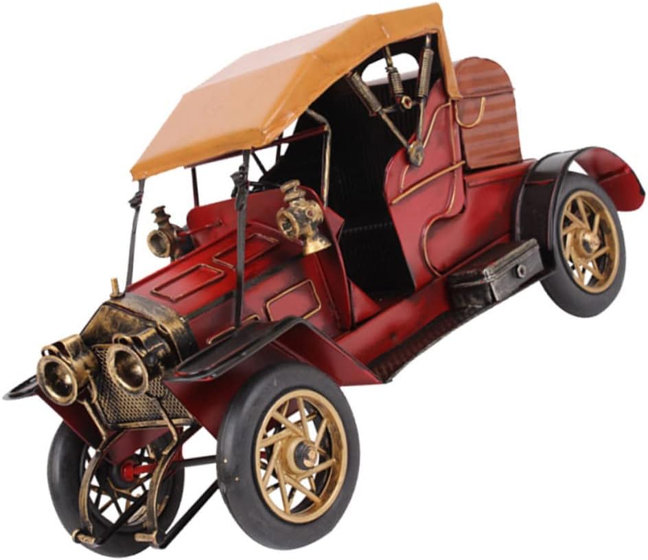 DECHOUS Wrought Iron Car Model Art Craft Home Adornment Desk Decor Retro Style