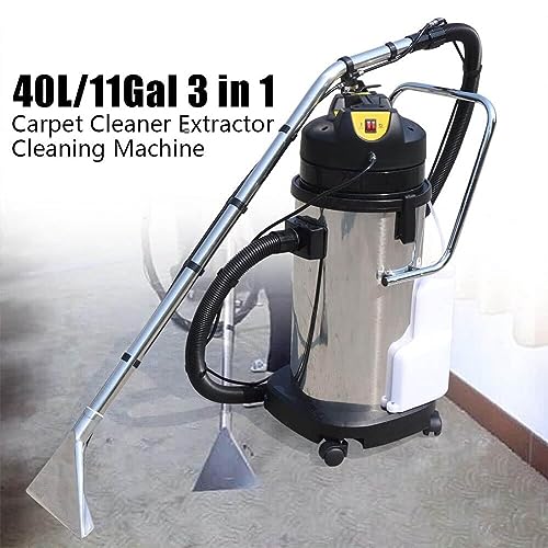 40L Carpet Cleaning Machine, Commercial Carpet Cleaning Machine, Multi-Purpose Floor Cleaner Machine, Pro Vacuum Cleaner Extractor, Stainless Steel Dust Extractor - Image 3
