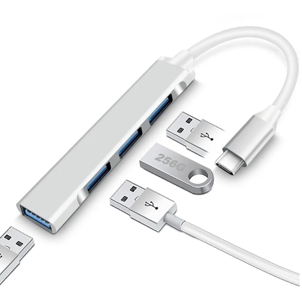 REDWIND USB C to USB A 3.0 Adapter, 4-Port Type C to USB Aluminum Adapter, Plug & Play, Compatible with iPhone 16/15, MacBook Pro/Air, Laptop-picture-12