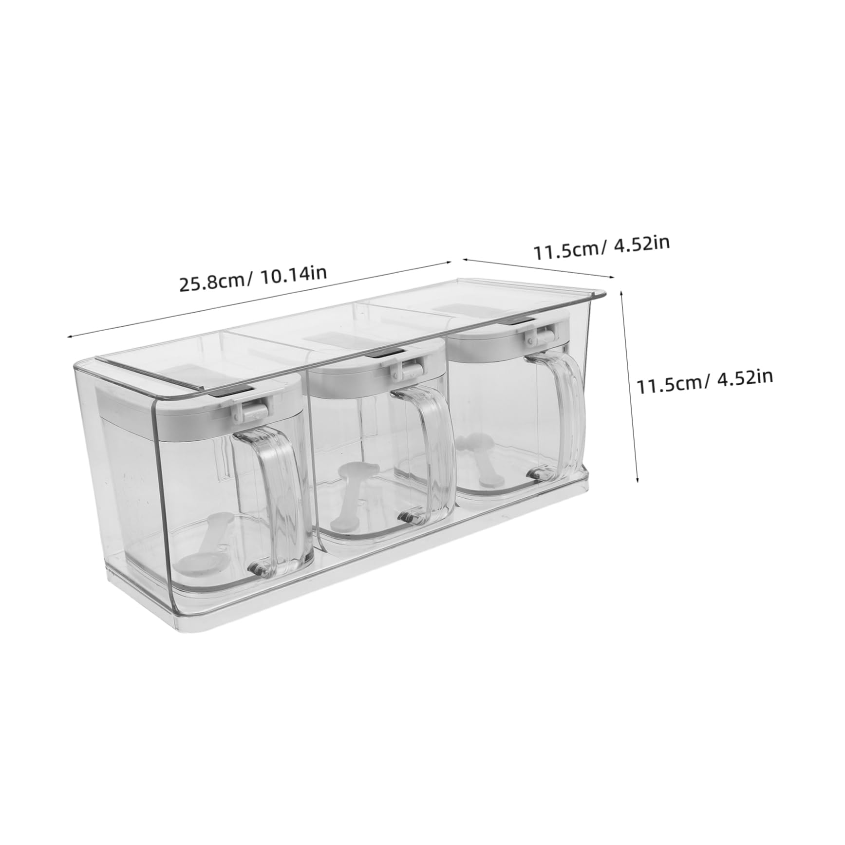 TOPBATHY Boîte à Épices Élégant Transparente avec Couvercle Hermétique en Pet Set Mural pour Rangement de Condiments Cuisine