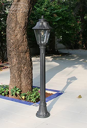 CERCO Victoria Small (Black + Clear) Outdoor Bollard IP55