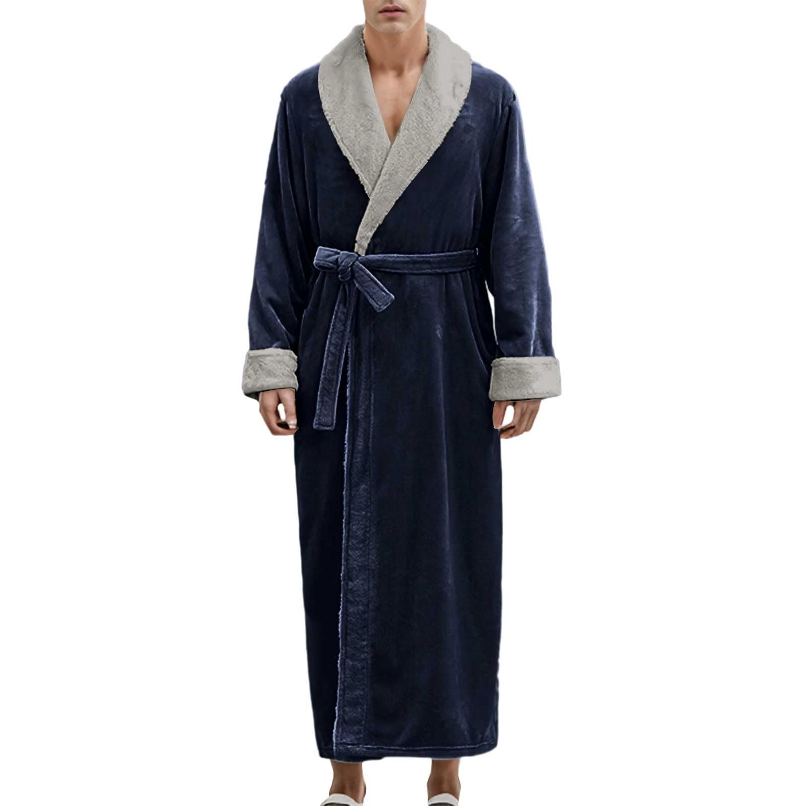 Chnnamzu Dicker Bademantel Flauschig für Herren und Damen Bademantel Damen Frottee Bademantel Damen Lang Kuschelig Morgenmantel Damen Warm Hausmantel Langarm Badeponcho Saunakilt