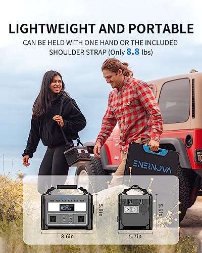 ETA Portable Power Station 600W, 288Wh LiFePO4 Battery/Recharge from 0-80% in 50 Min., 2 Up to 600W AC Outlets, Solar Generator (Solar Panel Optional) for Outdoor Camping/RVs/Home Use - Image 6
