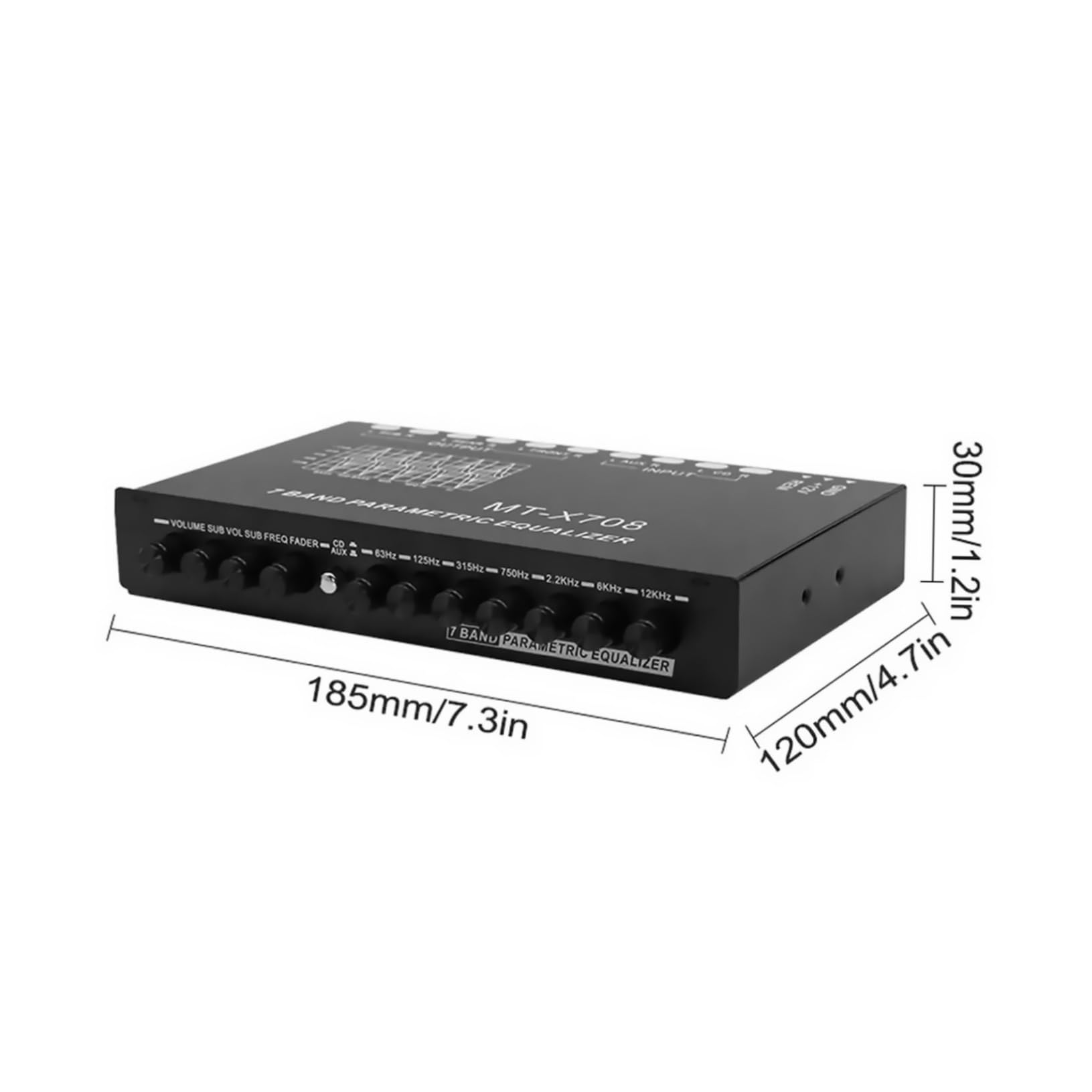 Ecualizador Digital Bandas Coche Ecualizador Audio Automóvil Amplificador Ajustable Para Coche