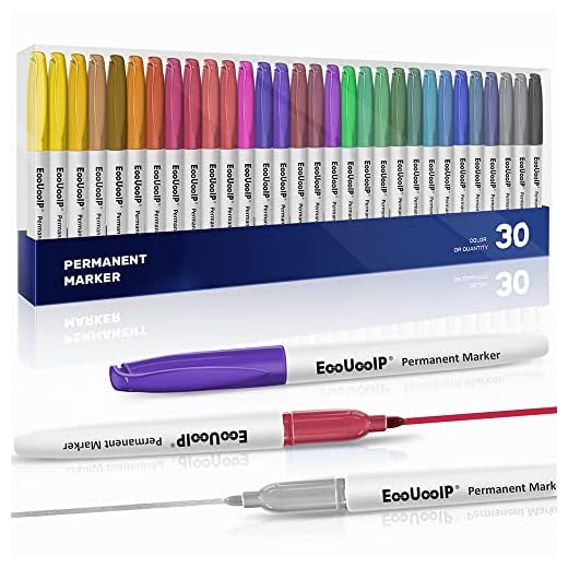 30 rotuladores de dibujo gráficos, EooooIP® marcadores de alcohol, suministros de arte para artistas para colorear para adultos, marcas de garabatos, obras en papel, tela, manualidades, vidrio, metal