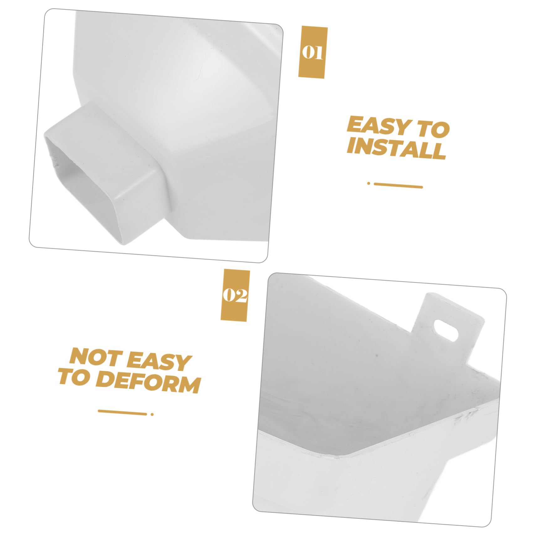 Diverter de Bajante Curvo de PVC Blanco para Canalón