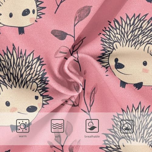 Wusikd Cute Hedgehogs Girls' Underwear Cotton Pink Girls Briefs Soft Toddler Underwear 2T3