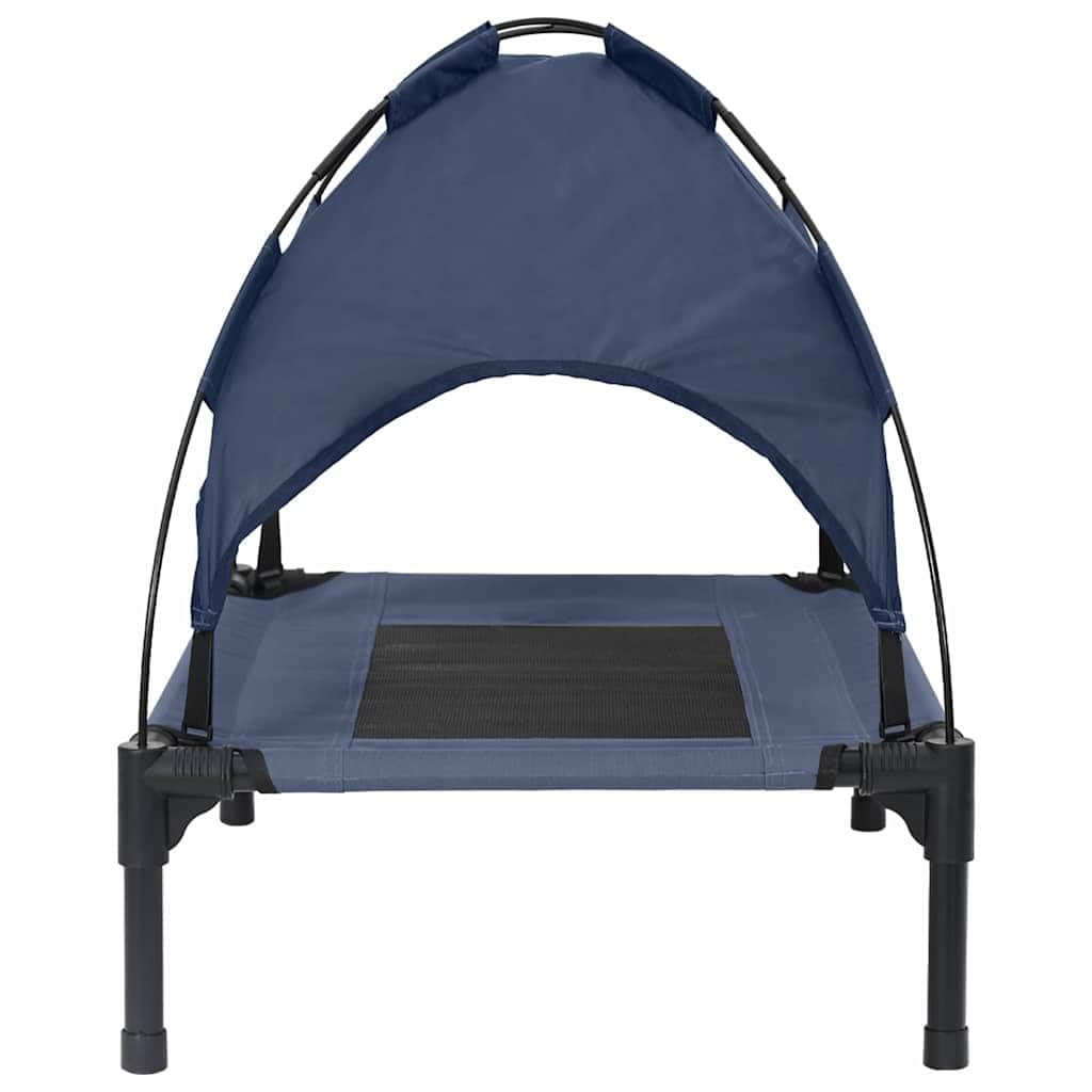 Cuccia per cani in acciaio, 76 x 62 x 70,5 cm, letto rialzato per interni ed esterni, antiscivolo e traspirante, ideale per cuccioli, anziani e un accogliente posto per dormire