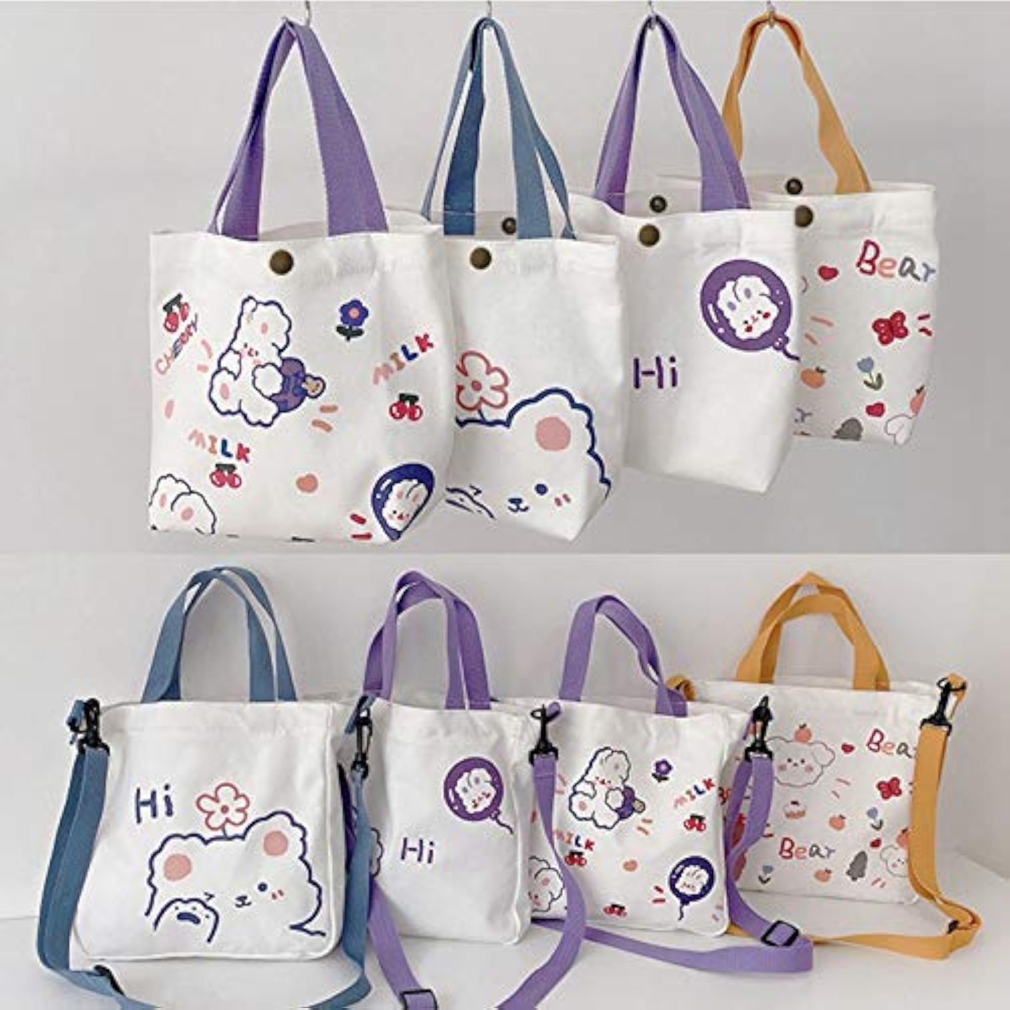 Cartoon Tote Bag, Adjustable Cute Design
