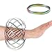 HAS 304 Stainless Steel Firm Flow Ring Magic Bracelet Toy for Stress Relief Kinetic Science Educational Spring Ring Multi - Sensory Interactive Cool Dance Prop (Rainbow)