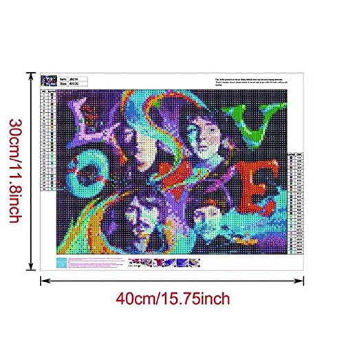 Peinture Diamant 5D Complet, Broderie Diamant Kit Complet Plein Point De Croix Les Beatles Légende Musicale Artisanal… - Les Beatles, Paul McCartney, John Lennon, RIngo Starr, George Harrison Peinture Diamant 5D Complet, Broderie Diamant Kit Complet Plein Point De Croix Les Beatles Légende Musicale Artisanal… – Image 5