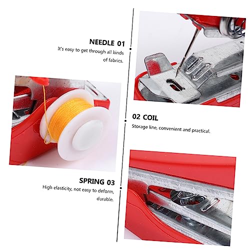 STOBOK 2 Stuks Mini-Naaimachine Draadloze Naaimachine Naaimachine Voor Beginners Naaibenodigdheden Snelle Naaimachine Ambachten Handleiding Kleine Naaimachine Reizen Metaal Huishouden - Image 4