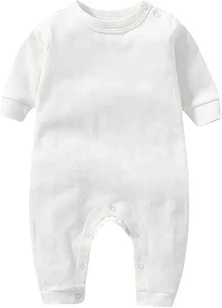 Ohrwurm Newborn Baby Cotton Jumpsuit Romper, Hospital Outfit for Girls Boys, Toddler One-Piece Shirt Bodysuit with Buttons