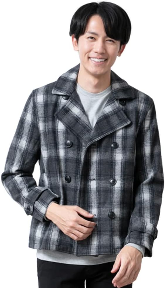 Amazon | [GENELESS] [ジェネレス] Pコート ウール メルトン