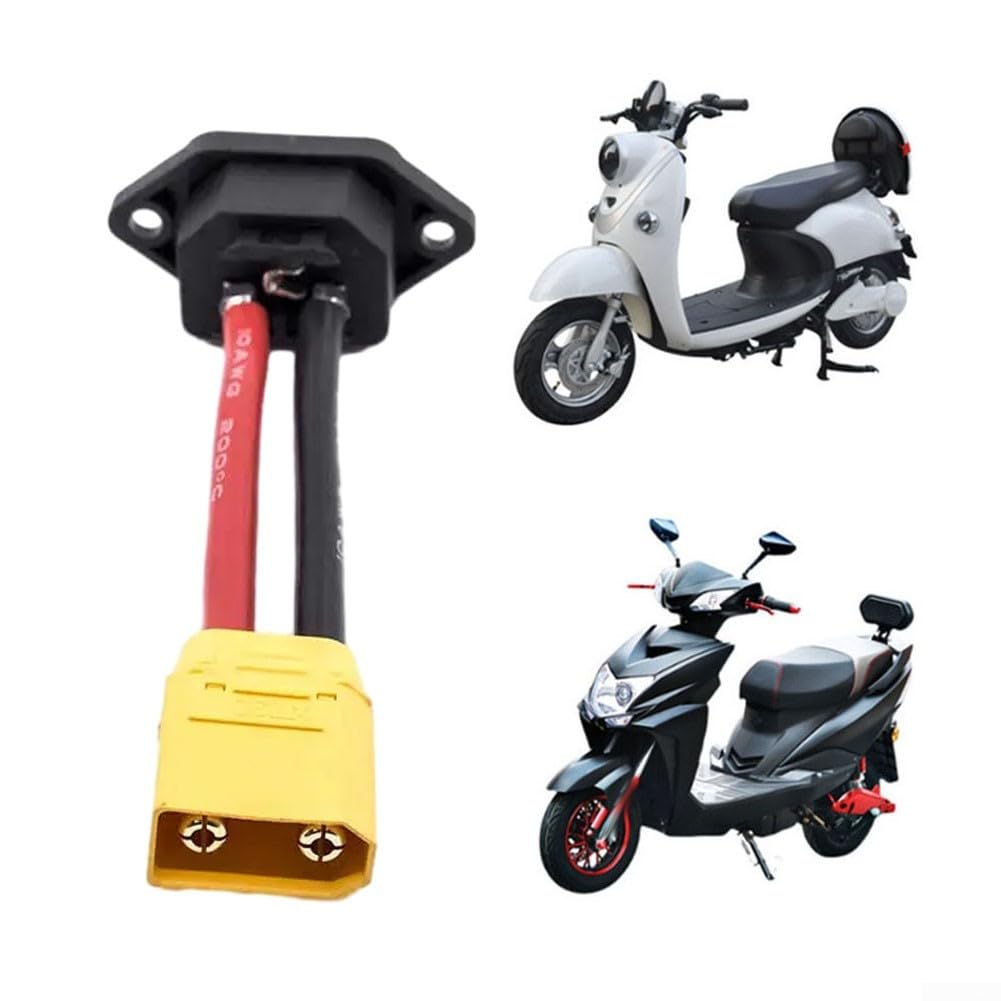 Prise De Charge XT90 Pour Scooter Électrique – Câble 200 Mm Avec Connecteur AC – Compatible 48V, 36V, 72V