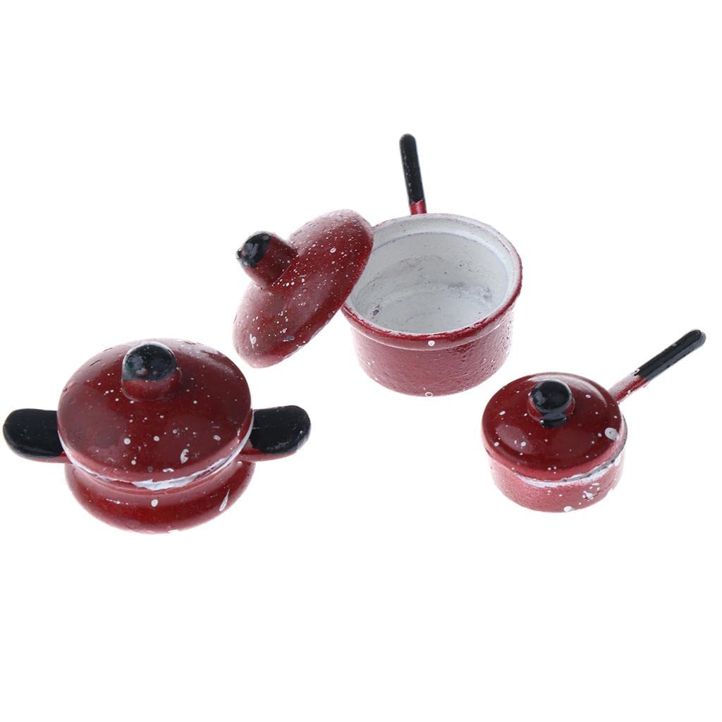 Meadawgs® 1/12 Dollhouse Miniature Cookware Furniture Metal Spotted Pan Kitchen Decor|Dolls & Bears | Dollhouse Miniatures | Cookware & Tableware