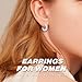 Earrings for Women, 925 Sterling Silver Hoop Earring Jewelry for Women, Colored Cute Fashion Graduation Birthday Gifts for Teen Girls