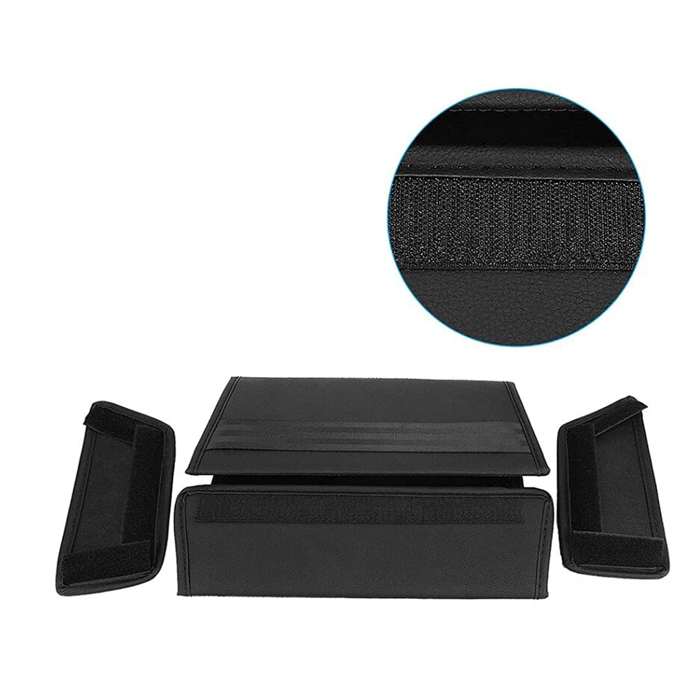 Asudaro Boîte de Rangement pour Siège Avant et Arrière en Cuir, Grande Capacité