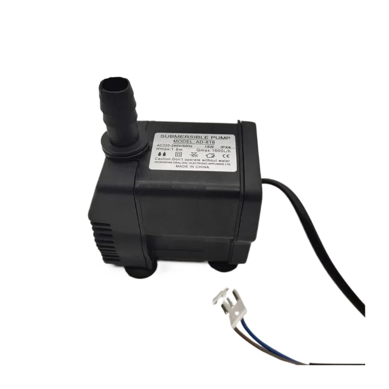 Pompe submersible 18W AD-818 pour refroidisseur d'air et aspiration d'eau