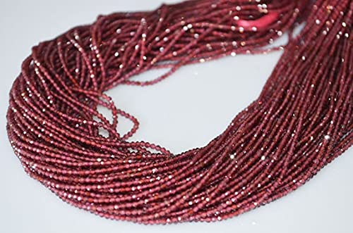 Rhodolite Grenat facetté rondelle 1.90mm fil de perles naturelles de 33cm