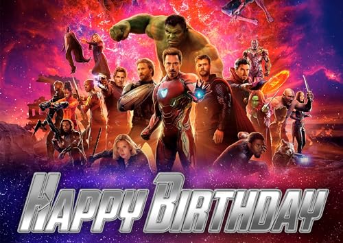 8.3 x 11.7 Inch Edible Square Cake Toppers – Super